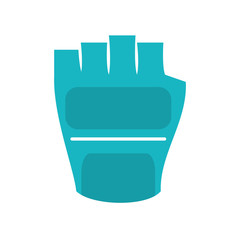 flat design weight lifting gloves icon vector illustration