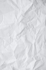A full page of scrunched up squared paper texture