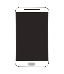 smartphone cellphone mobile gadget technology icon. Flat and Isolated design. Vector illustration