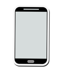 smartphone cellphone mobile gadget technology icon. Flat and Isolated design. Vector illustration