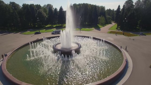 aerial view of the fountain in the Park