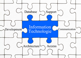 Fototapeta premium Information Technologie Puzzle Concept