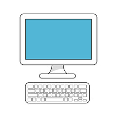 computer device gadget technology icon. Flat and isolated design. Vector illustration