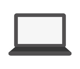 laptop device gadget technology icon. Flat and isolated design. Vector illustration