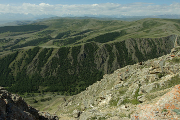 mountains, skyline, high, tourism, summer, day 