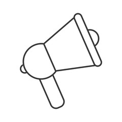 megaphone communication machine speach  icon. Flat and isolated design. Vector illustration