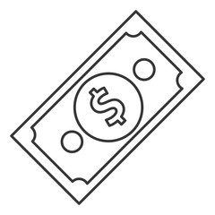 bill cash money finacial item icon. Flat and Isolated design. Vector illustration