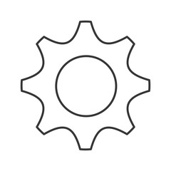 gear cog machine part circle icon. Flat and isolated design. Vector illustration