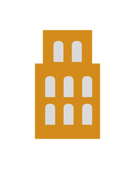 building antique old window arrow urban icon. Flat and isolated design. Vector illustration