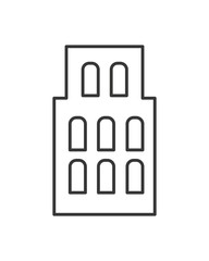 building antique old window arrow urban icon. Flat and isolated design. Vector illustration