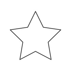 star shape decoration sky award emblem icon. Flat and isolated design. Vector illustration