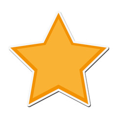 star shape decoration sky award emblem icon. Flat and isolated design. Vector illustration