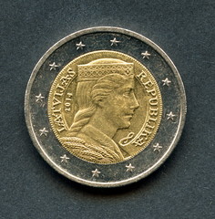 Latvian 2 euro coin