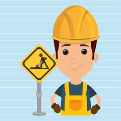 Obraz na płótnie Canvas man worker construction vector illustration design eps 10