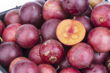 Fruit fresh Ramontchi on black dish