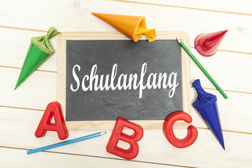 Schulanfang auf Tafel