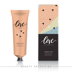 Cosmetic Packaging Template : Vector Illustration