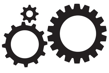 gear icon, Gear Wheels pictograms, Isolated gear wheels icon gra