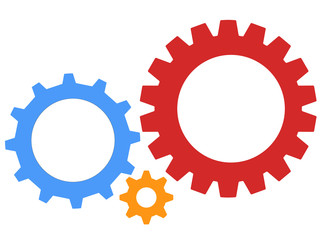 gear icon, Gear Wheels pictograms, Isolated gear wheels icon gra