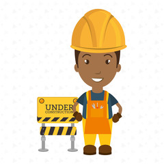 Fototapeta na wymiar under construction worker website vector illustration design