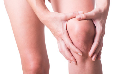 Knee pain of the woman
