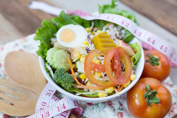 Salad and vegetables,diet concept