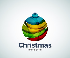 Vector Christmas ball logo template