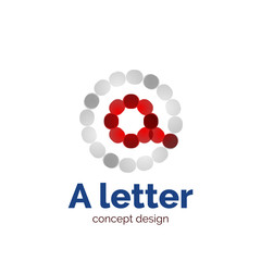 Vector modern minimalistic dotted letter concept logo