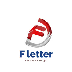 Vector letter concept logo template, abstract business icon