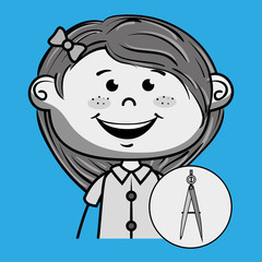 character school student icon vector illustration design