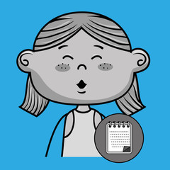 character school student icon vector illustration design