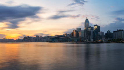 Fototapeta na wymiar Morning in Hong Kong,Pier No.10