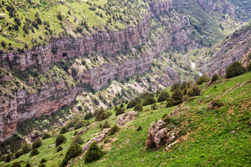Aksu River Canyon, Aksu-Jabagly natural reserve in Alatau mountains, Central Asia, Kazakhstan 
