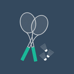 Shuttlecock silhouette illustration