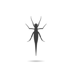 Icon, Silhouette of a grasshopper.