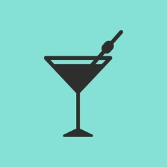 Cocktail vector icon.