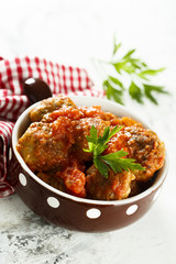 Meatballs in tomato sauce