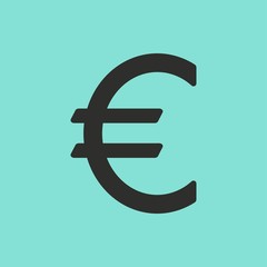 Euro vector icon.
