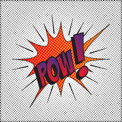 Colourful comic book style explosion vector effect