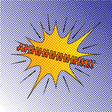 Colourful comic book style explosion vector effect