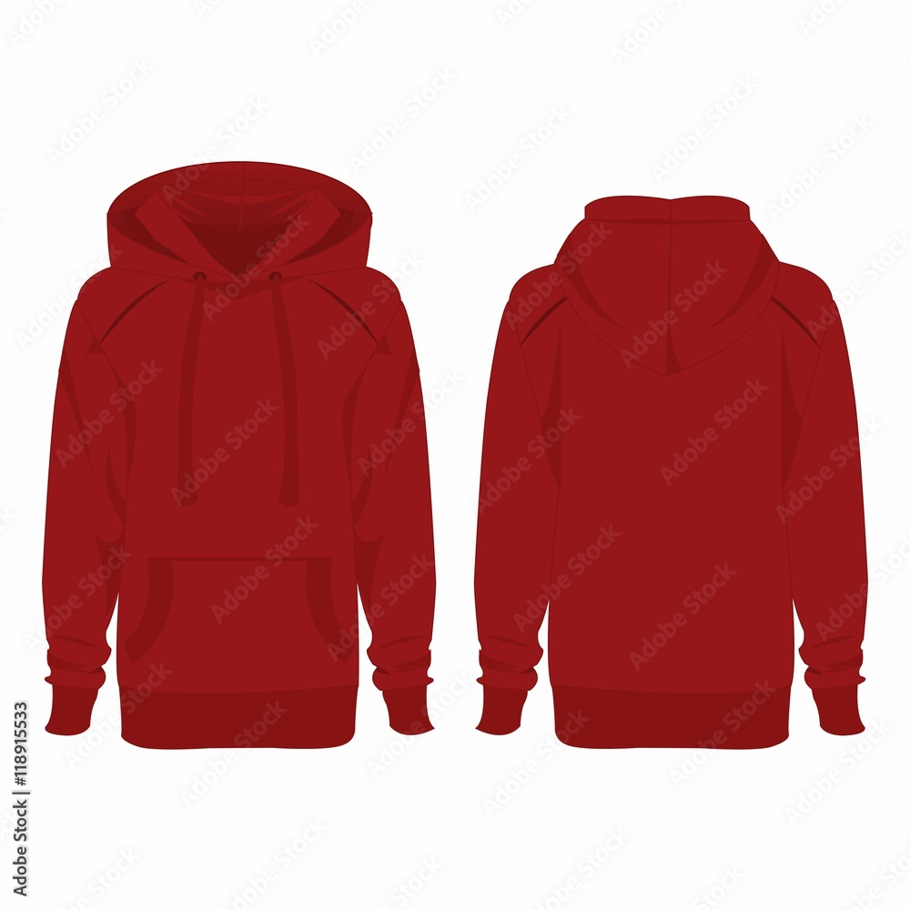 Wall mural Dark red hoodie isolated vector