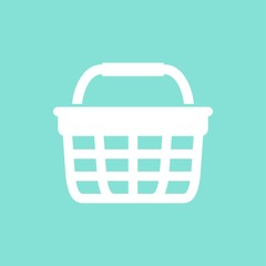 Shopping basket vector icon.