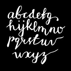 Vector handwritten brush script