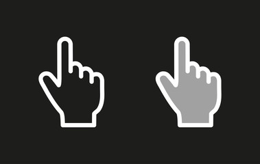 Obraz premium Hand vector icon.