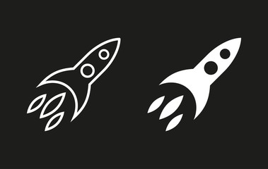 Rocket vector icon.