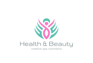 Obraz premium Abstract Woman Logo design vector. SPA Beauty salon Logotype