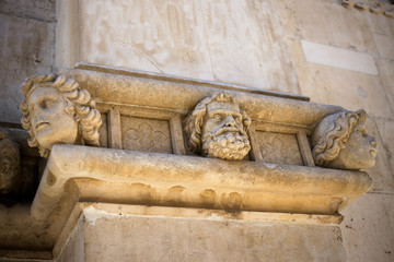 Heads from Sibenik cathedral, Croatia