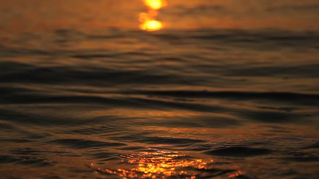 Sea wave closeup with sun reflection 