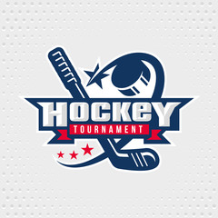 Ice Hockey badge, logo, emblem template