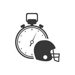 chronometer helmet healthy lifestyle fitness silhouette icon. Flat and Isolated design. Vector illustration